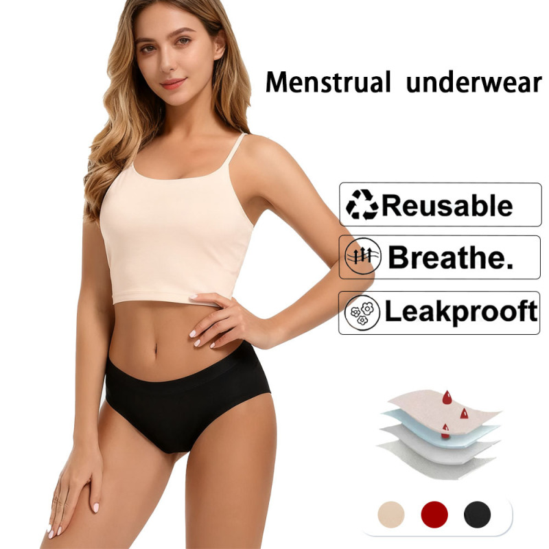 Large Size Multi-Color Four-Layer Menstrual Panties for Women, High Absorption, Breathable, Leak-Proof Menstrual Briefs, Ufeel Panties