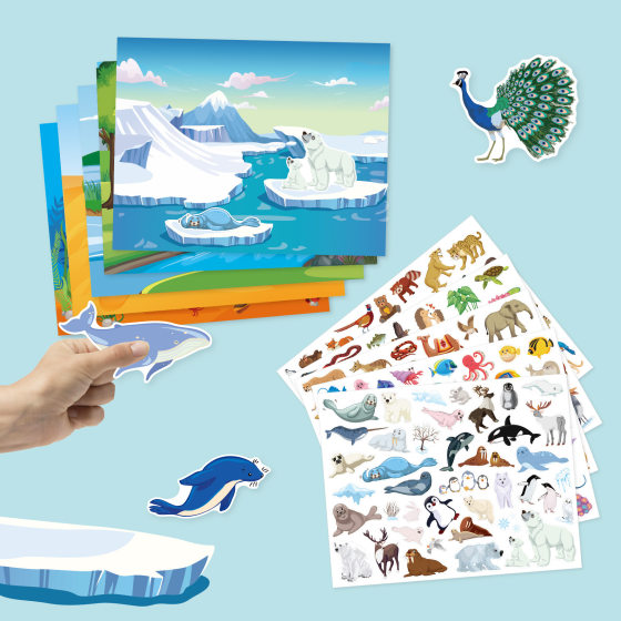 Children's stickers boys and girls diy dinosaur traffic flower fairy princess sticker book reusable sticker book
