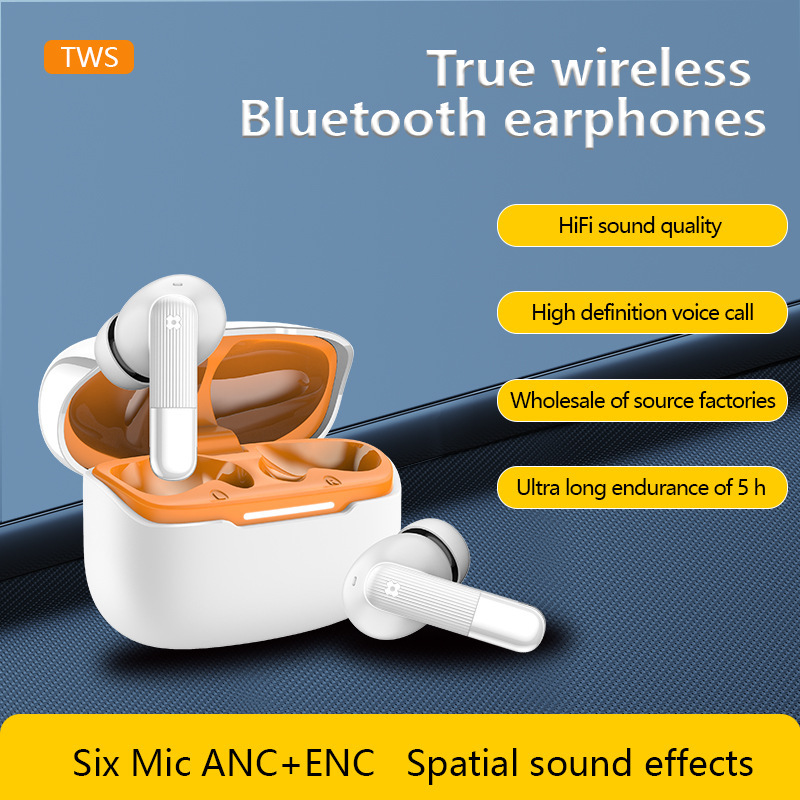 M82 Bluetooth ヘッドセットワイヤレス 6 マークデュアルミックスフィードバックノイズリダクションヘッドセット ANC + ENC HD 通話空間音響効果 TWS|undefined