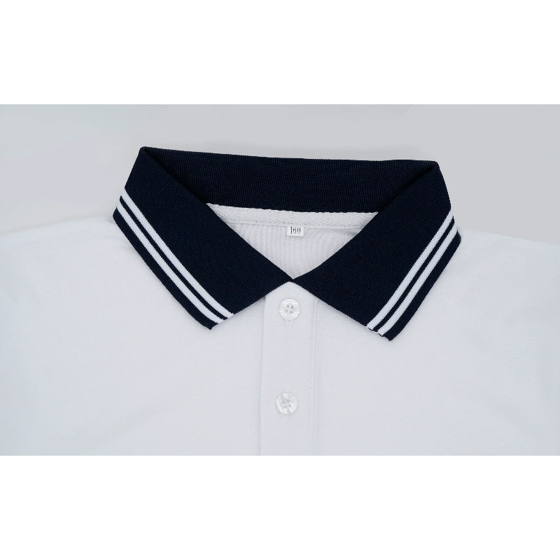 School long-sleeve, polo, white uniform