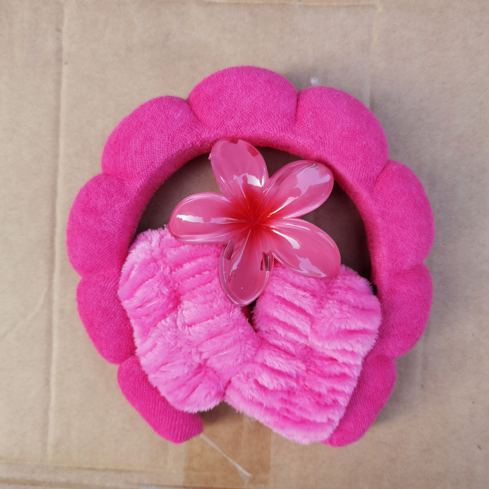 Women's Gender Simple Style Women's Solid Color Plumeria Cloth Hair Band Hair Claws