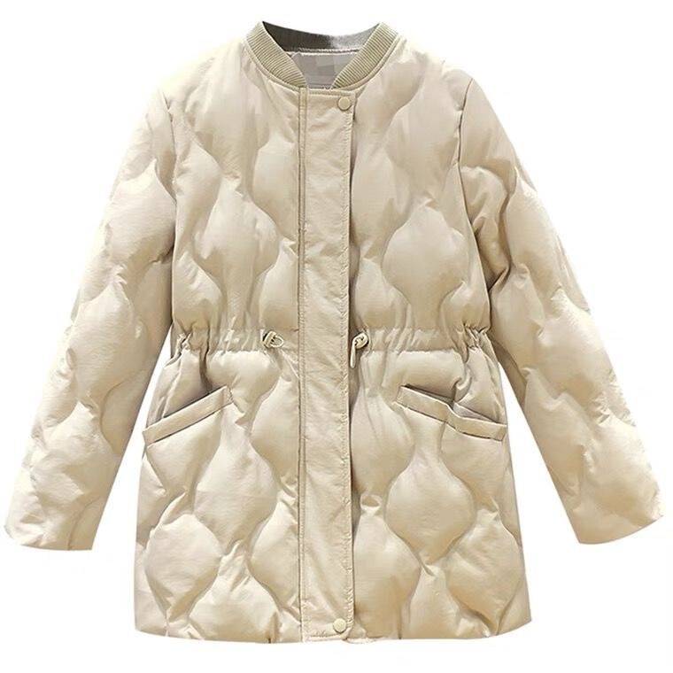 中長タイプの綿の服の女性の冬の小さい香風の気質の新型の韓国版の洋気は腰の綿の服のコートの小さい背の綿入れの上着を収めます。|undefined