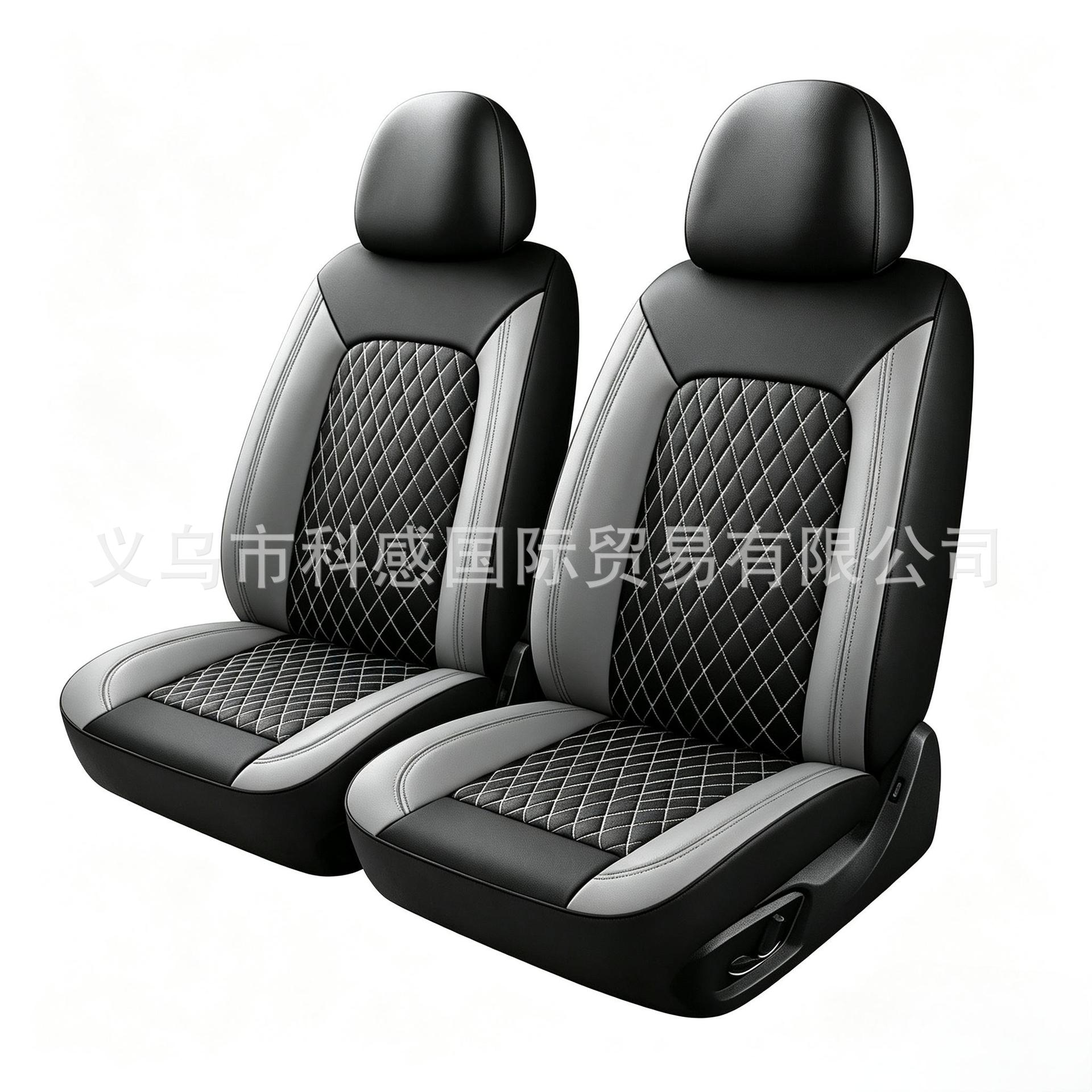 New cross-border single-line diamond-patterned PU leather car seat covers for Amazon, Mercado Libre, Mexico, and Russia