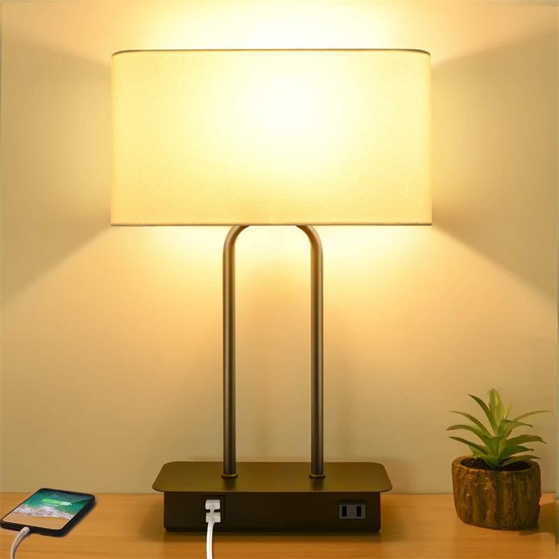 Hotel desk lamp bedroom bedside modern simple touch dimming hotel room with 2 USB ports cross-border exclusive Hotel desk lamp bedroom bedside modern simple touch dimming hotel room with 2 USB ports cross-border exclusive