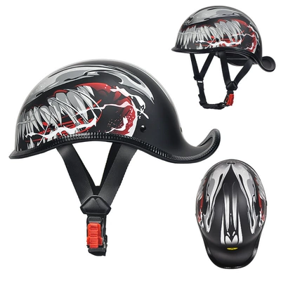 Motorcycle Safety Supplies — Helmet for Men and Women - matt-black-venom-mhead-circumference-55-56cm