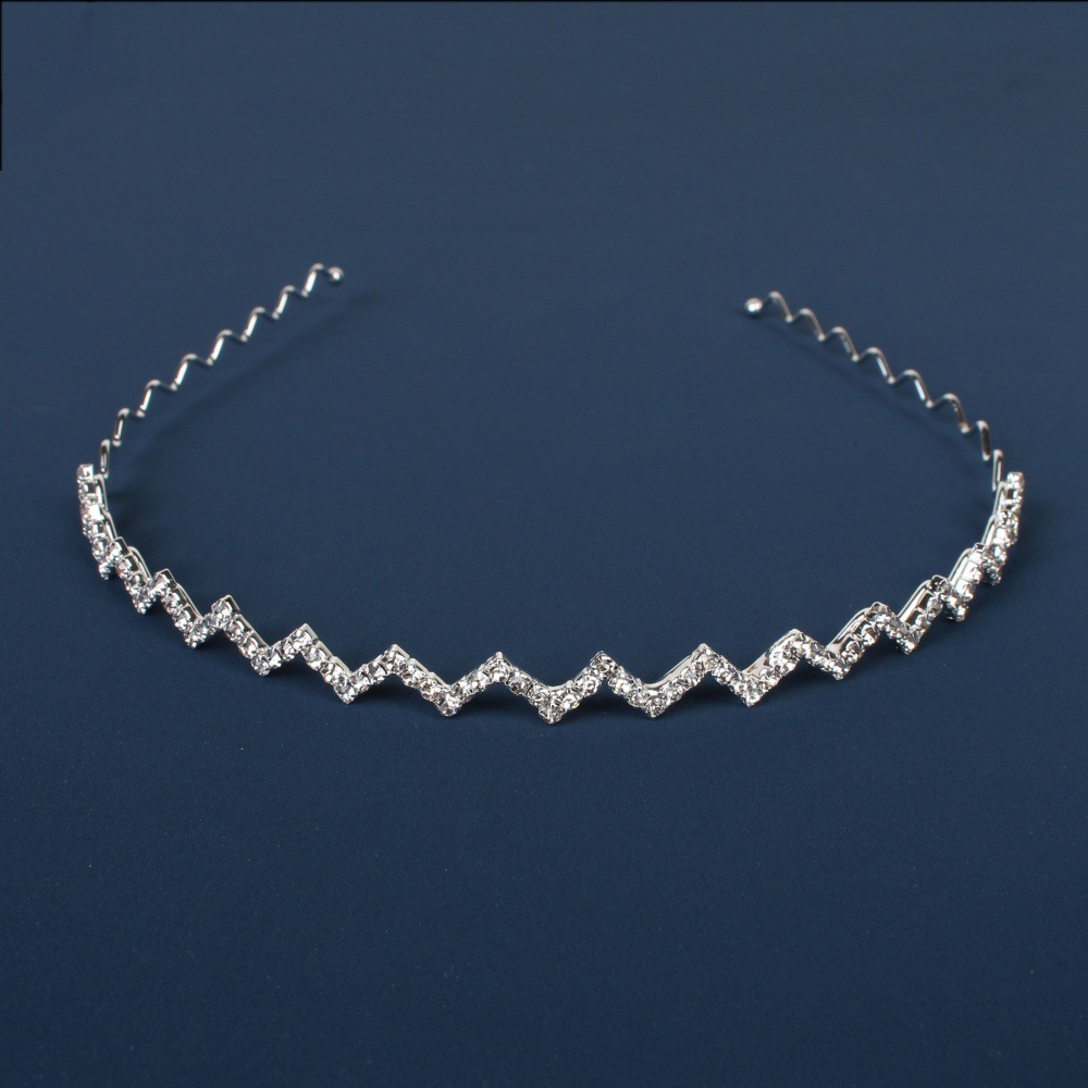 Fábrica recomendar tocado nupcial Comercio exterior moda diadema accesorios para el cabello rhinestone joyería garra cadena pequeña princesa joyería al por mayor