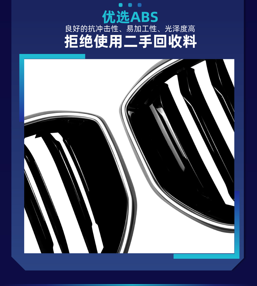 Suitable for Bmw X5 G05 Lci 2023+ Single/Double Line Led Illuminated Front Grille Cross-Border Modification