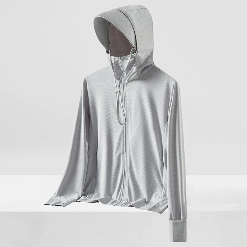 UPF50 + Солнцезащитная одежда для пар Летняя ледяная шелковая тонкая дышащая уличная профессиональная Солнцезащитная одежда для рыбалки Съемные поля