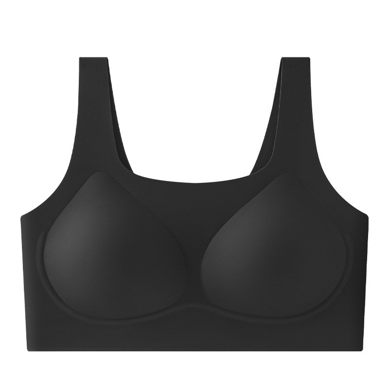 Use blanco T opaco invisible sin marca líquido base ropa interior de mujer pecho pequeño colapso no vacío taza sin anillo de acero sujetador colapso pecho