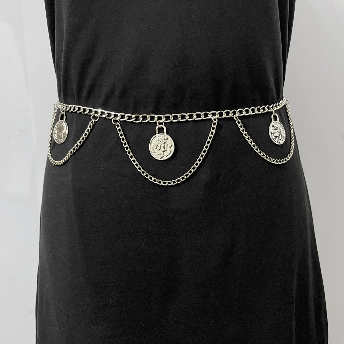 (Торговля через границу), аксессуар, монеты, волнистая подвеска в стиле хип-хоп, европейский стиль, оптовый