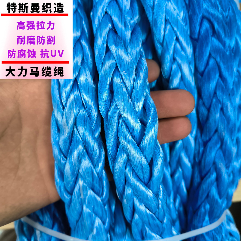 12股超高分子聚乙烯船用缆绳 码头绳游艇绳浮水绳 耐腐蚀大力马绳