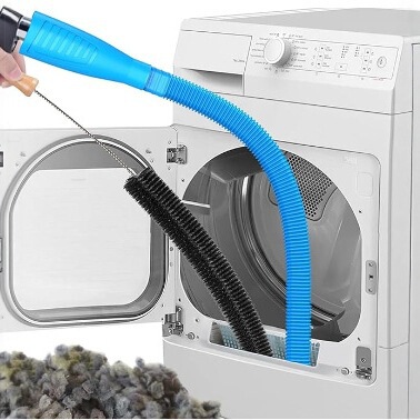 Cross-Border Washing Machine Cleaning Brush Three-Piece Set Dryer Ventilation Cleaning Brush Set Soft Line Coil Brush