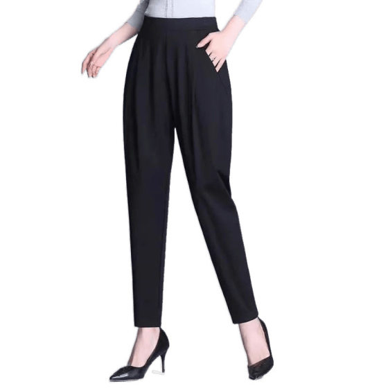 2025 New Ice Silk Hallen Pants Women's Summer High Waist Casual Women's Pants plus size Loose Slimming Carrot Pants Women