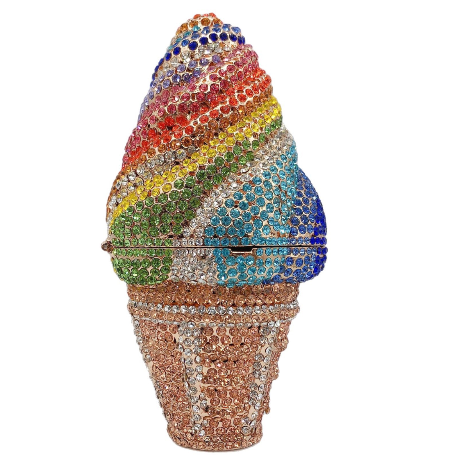 Selección estricta embrague de helado helado diamante paquete de cena de fiesta de diamante de mano chica paquete duro