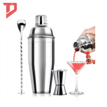 现货不锈钢调酒器 欧式鸡尾酒雪克杯 三段式酒具 酒吧工具摇酒器