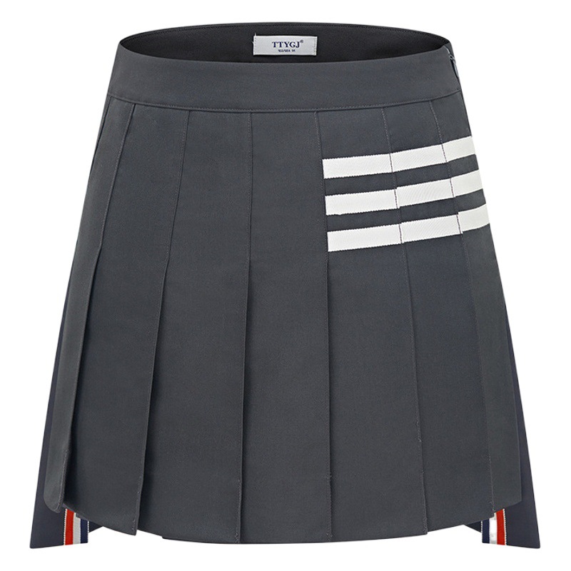 Early spring slimming high waist pleated skirt asymmetric anti-exposure sports skirt women's golf A- line skirt