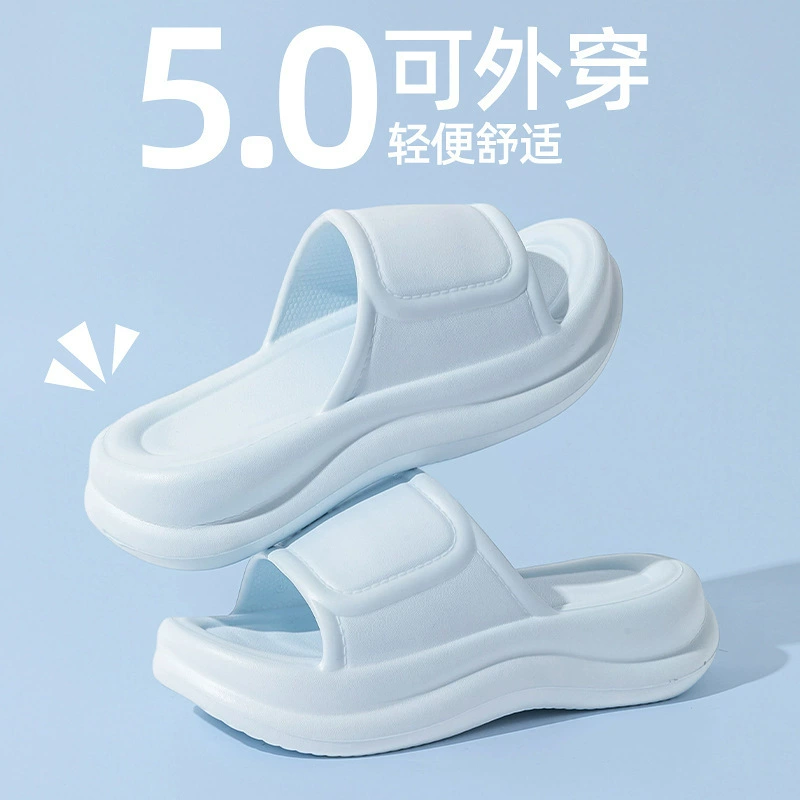 Женские летние сандалии на толстой подошве из ЭВА, новинка 2025 года, пляжная обувь, домашние тапочки, нескользящие