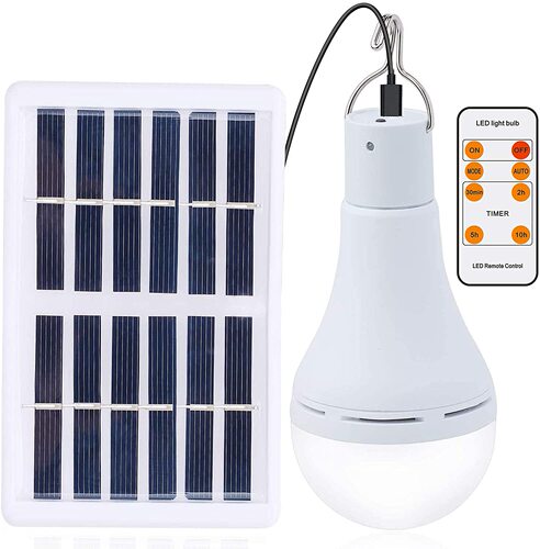 LED solar light hook light camping light night light round bulb light solar courtyard light Christmas light