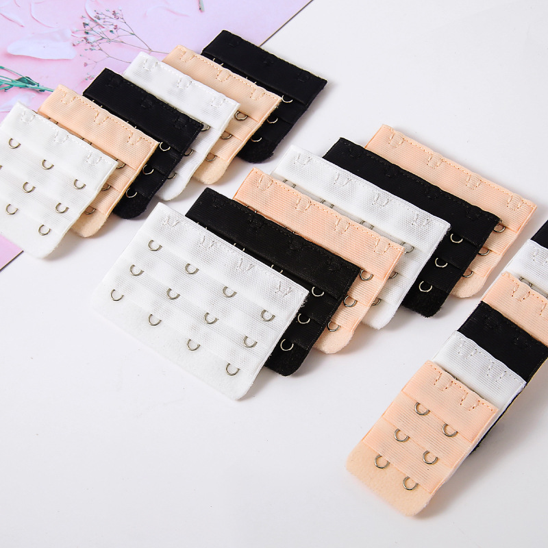 Underwear extended button bra extended button three rows and four-breasted buttons connecting button women's bra adjustable button bra back button