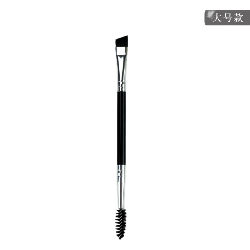 Solo mini cepillo de maquillaje de doble cabeza peine cepillo de la hoja del cepillo delineador de ojos cepillo de cejas oblicuo cepillo de maquillaje de ojos de pestañas