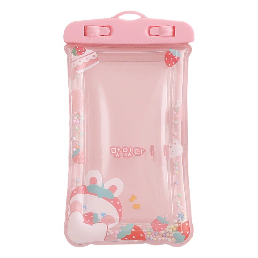 Милый мультяшный мобильный телефон, водонепроницаемая сумка, подушка безопасности, плавающий сенсорный экран, защитный чехол, стиль кемпинга, сумка для мобильного телефона для плавания, оптовая продажа