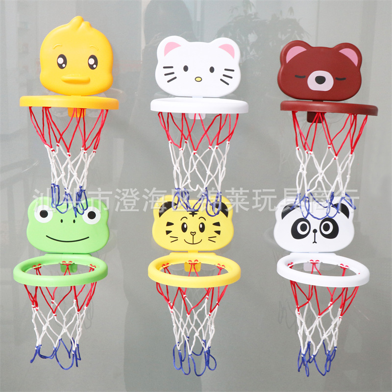 Bathroom basketball water sucker cartoon basketball frame indoor mini shooting baby children's bath toys