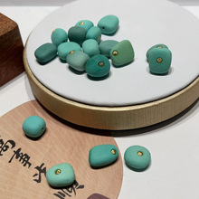 菱镁矿松石磨砂面随型小方块珠文玩配饰配件配珠隔珠diy饰品配件