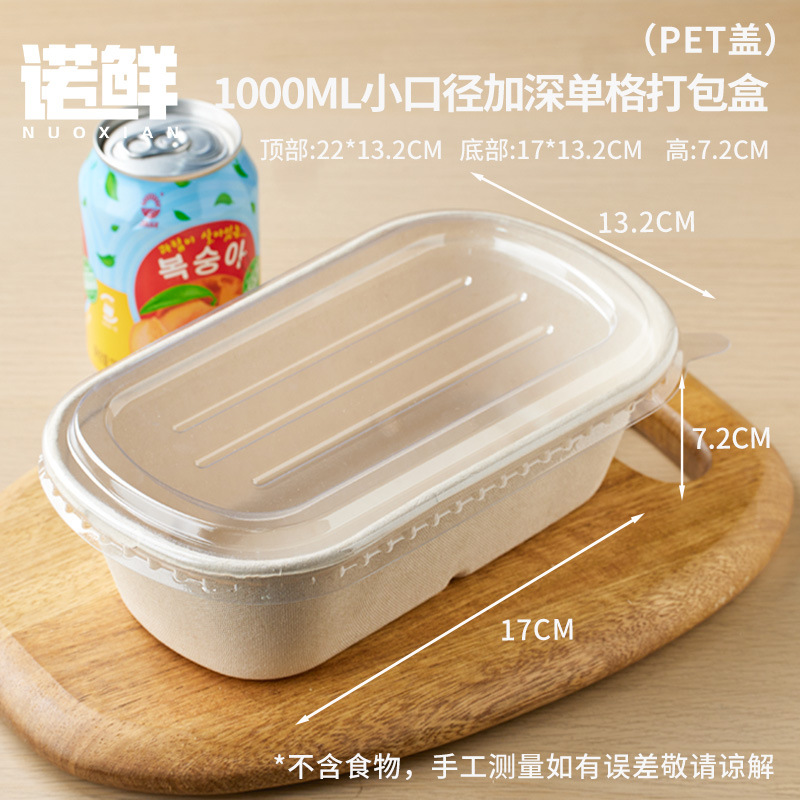Caja de embalaje de frutas, caja de comidas desechable, viaje de primavera, picnic, camping, comida ligera, arroz cortado, doble división al aire libre