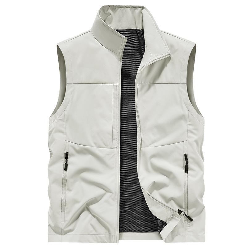 Tianyi spring and summer new style] high-grade outdoor multi-pocket anti-theft vest plus size waterproof quick-drying jacket men's waistcoat