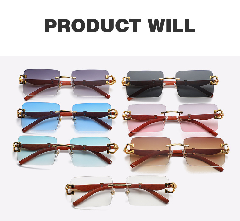 Ins Style Streetwear Color Block Pc Square Patchwork Full Frame Men's Sunglasses display picture 1