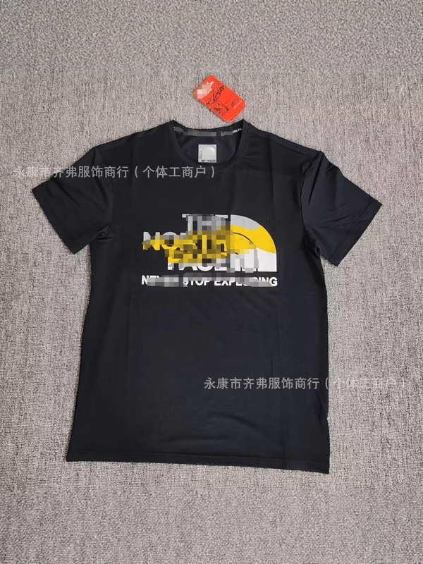外国貿易正規版 ノースフェイス風 230g純綿ゆったりTシャツ 男女兼用 カップルプリント ゆったり快適|undefined