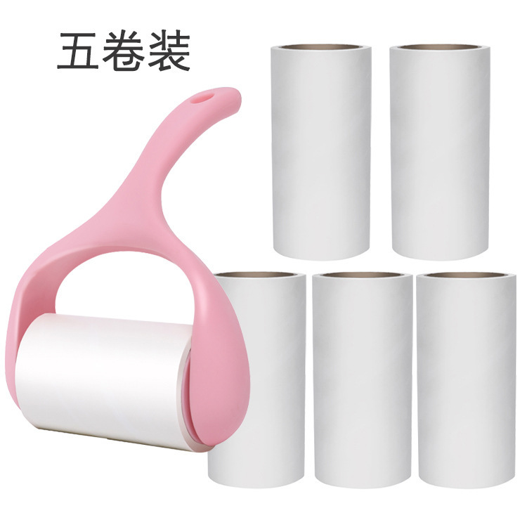 Yiwu pelo pegado máquina rollo de papel hogar papel pegajoso desgarrable rodillo pegajoso hogar oblicuo rodillo de lagrimeo cepillo rodillo pegajoso tubo 10cm