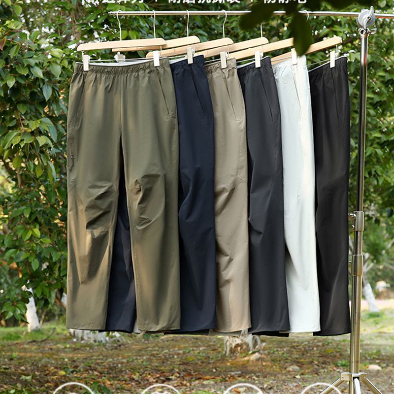 Water-Repellent Fabric! Outdoor Hiking Softshell Pants 4D Tailored Spring and Summer Men's Thin Breathable Casual Long Pants