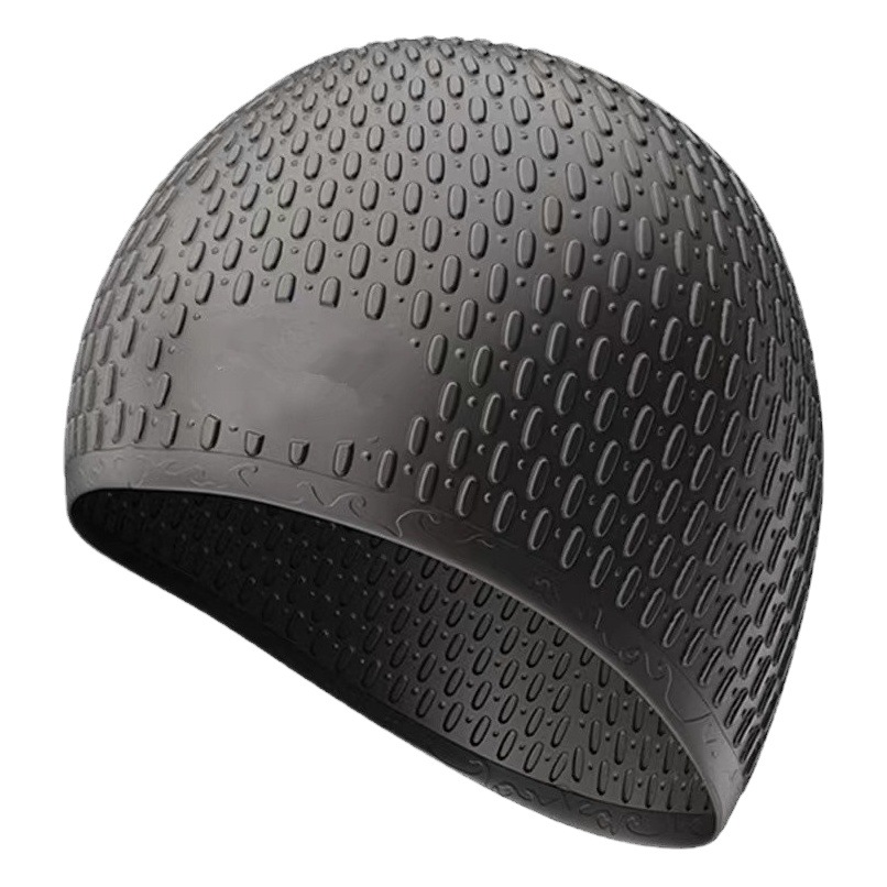Verano de silicona agua gota gorro de natación extra grande deportes burbuja gorro de natación elástico impermeable protección auditiva grande pelo largo no apretado