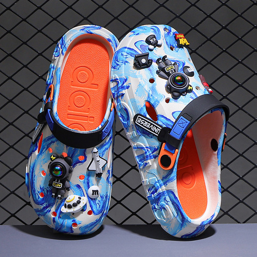 Men's Thick Sole Hole Shoes Summer Outdoor Wear Anti-Slip Soft Bottom No Noise No Odor Squeaky-Free Outdoor Driving Two-Purpose Sandals