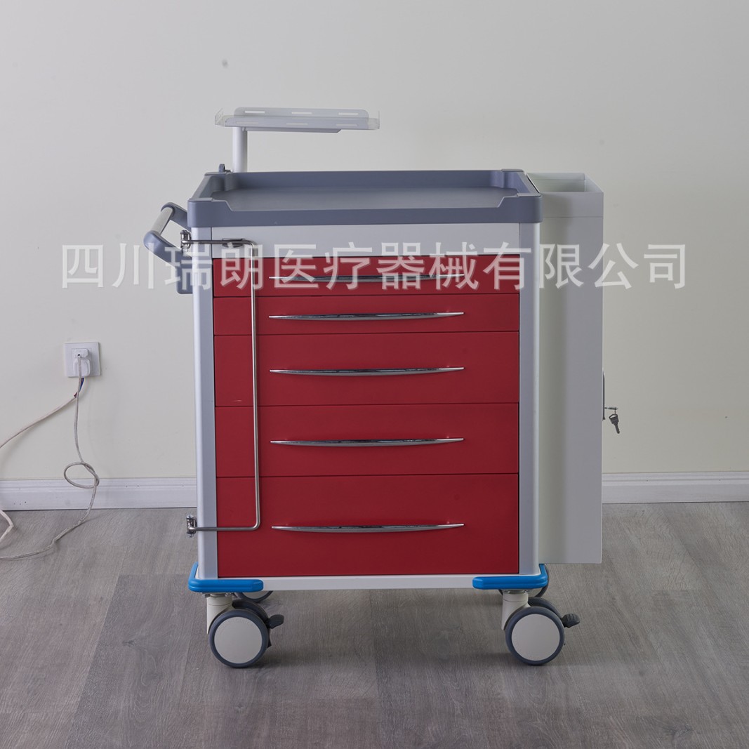 医用喉镜急诊推车纤支镜气管插管车呼吸气道急救车困难气道车
