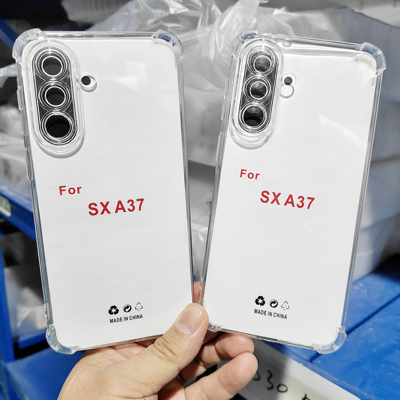 Suitable for Sam Samsung A37 Four-Corner Airbag Anti-Fall Phone Case Samsung A57/S26 Fine Hole Transparent Tpu Clear Case
