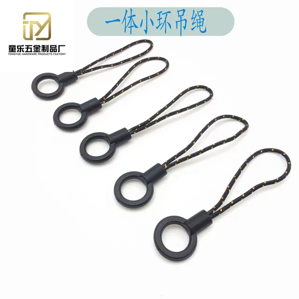 DIY Integrated Small Circle Mobile Phone Lanyard Accessories Thick Small Rope Head Black Rope Buckle Mobile Phone Case Jewelry Hanging Chain Manufacturer