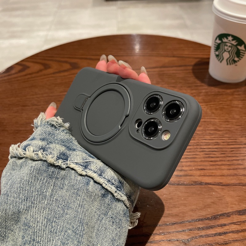 适用iPhone17液态硅胶磁吸支架手机壳苹果16肤感精孔镜头保护套15|undefined