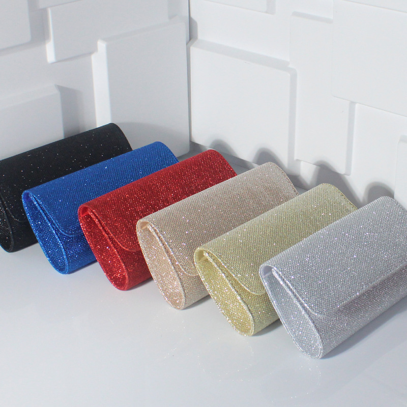 Cross-border E-commerce Clutch Clutch Bag Flash Net Dinner Bag Women's Minimalist Fashion Chain Bag Underarm Bag Handbag