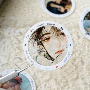 Circular reverse film clip 135 film DIY Polaroid frame transparent card slide positive film negative photo frame