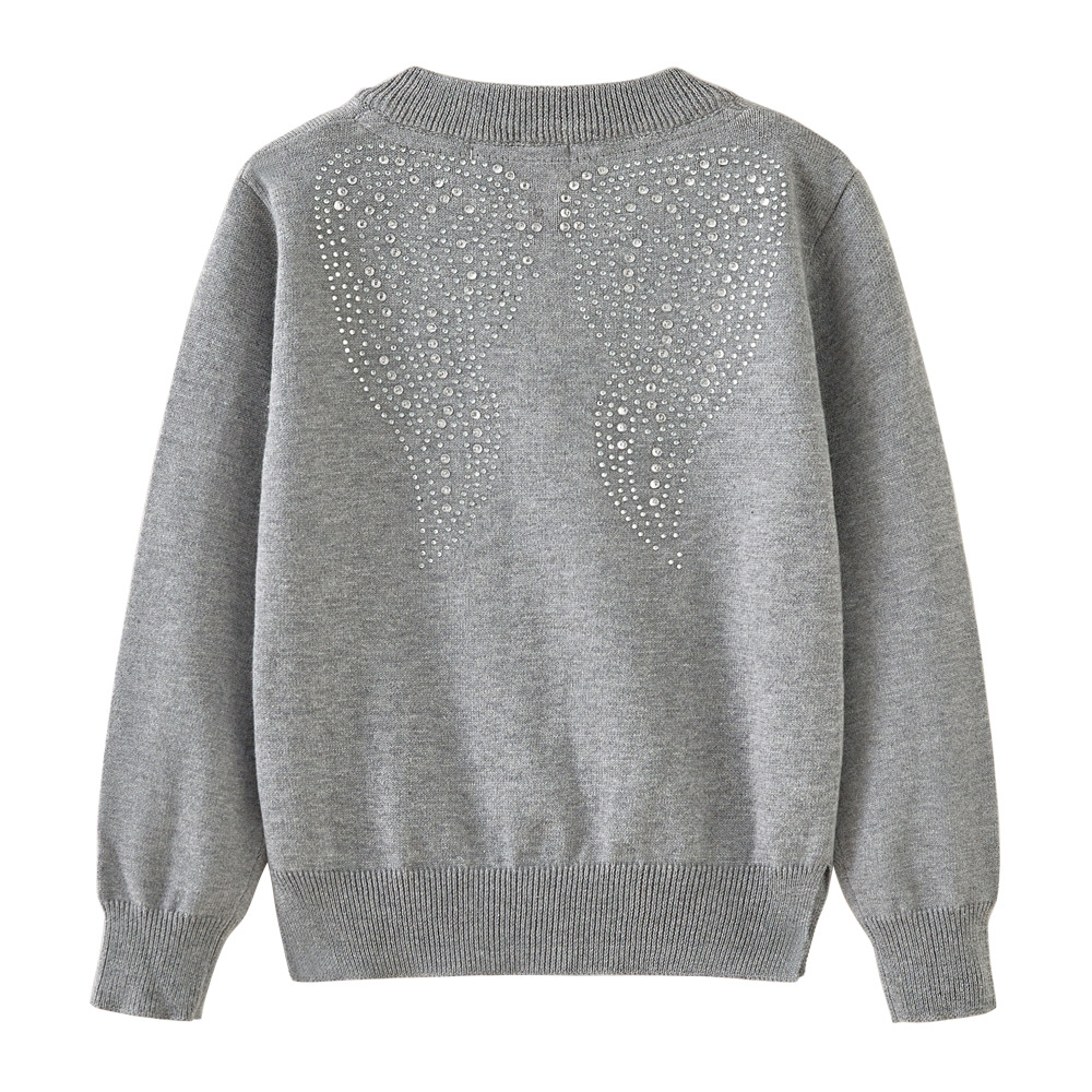 Strickjacke für Mädchen von Mother & Kids – Weicher Baumwollmantel mit offener Vorderseite für Kinder, lange Ärmel, Rundhalsausschnitt, mehrere Farben, Größen 90–160 cm_voghion.com