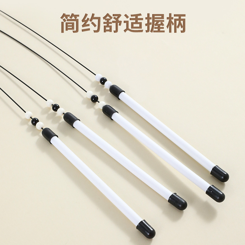 Divertido gato Ruyi palo Multifuncional cuero Taobao divertido gato Varilla pluma gato juguete blanco y negro alambre de acero divertido gato palo suministros para mascotas