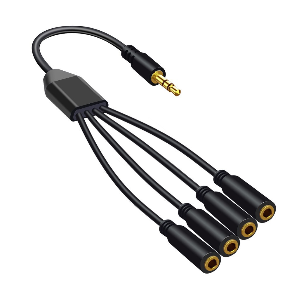 3.5mm音频线一分四延长线3级3节DC3.5公立体声分4个DC3.5母立体声