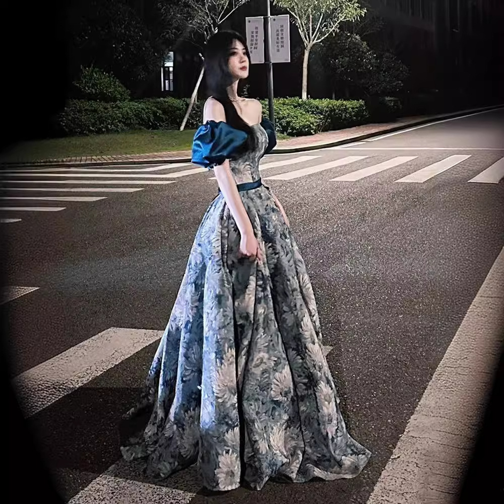 High-end Evening Dress Women's High-end Birthday Banquet Temperament Princess Dress Graduation Ceremony dress Art Test