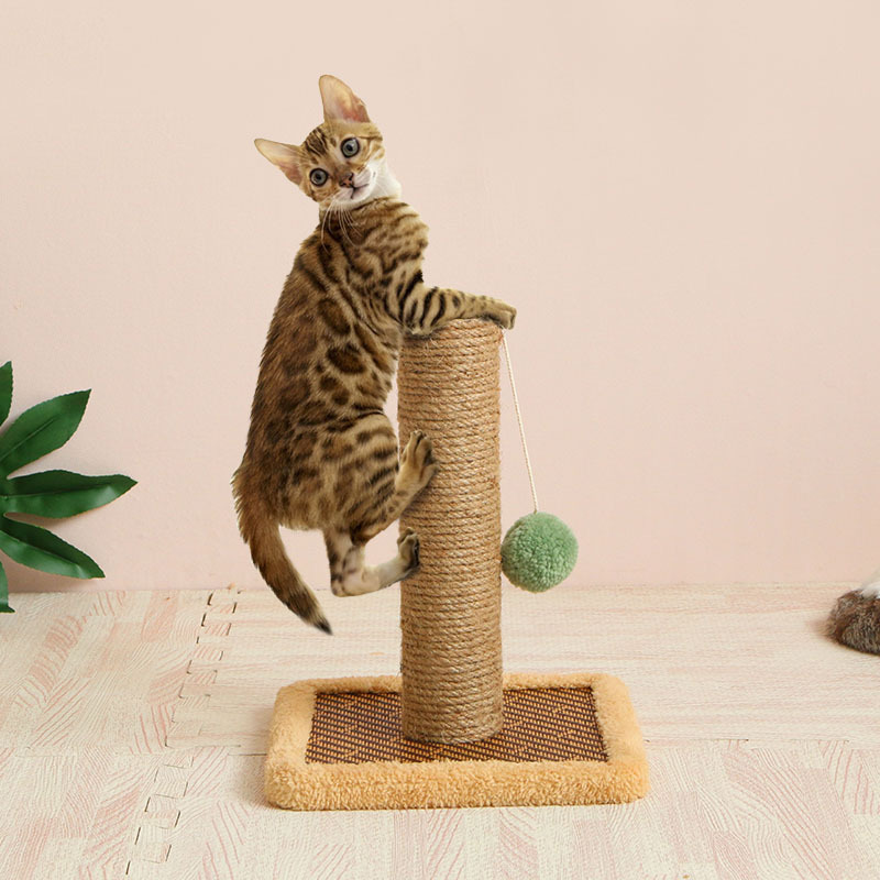 迈北彼立式猫抓柱子猫爬架剑麻猫抓板磨爪器不掉屑逗猫咪玩具用品