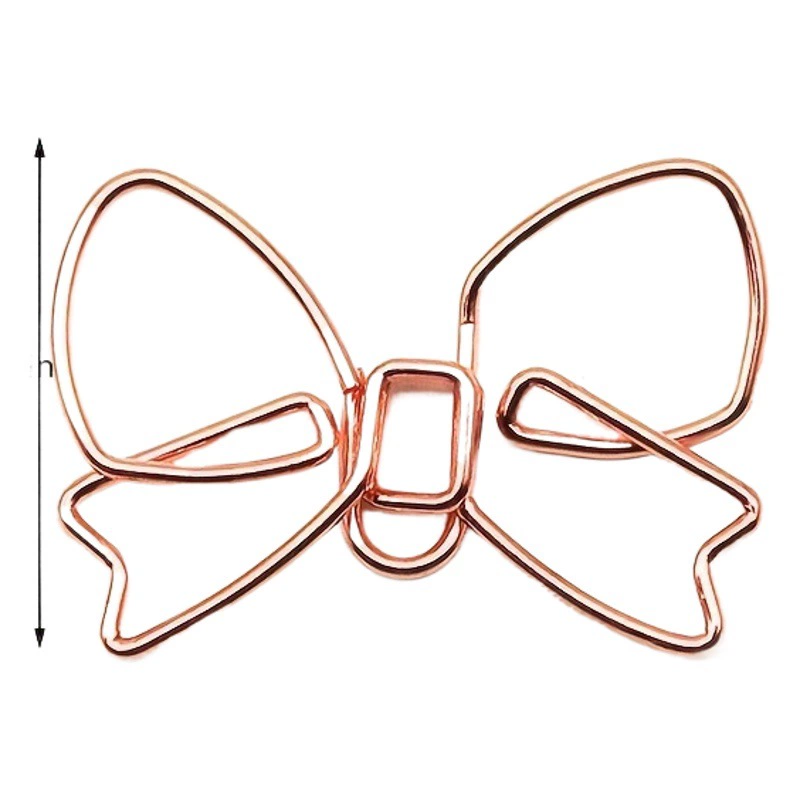 Зажим для бумаги в форме бабочки, золотая закладка, милый креативный металлический зажим для бумаги, информационный зажим специальной формы, зажим для бумаги из розового золота