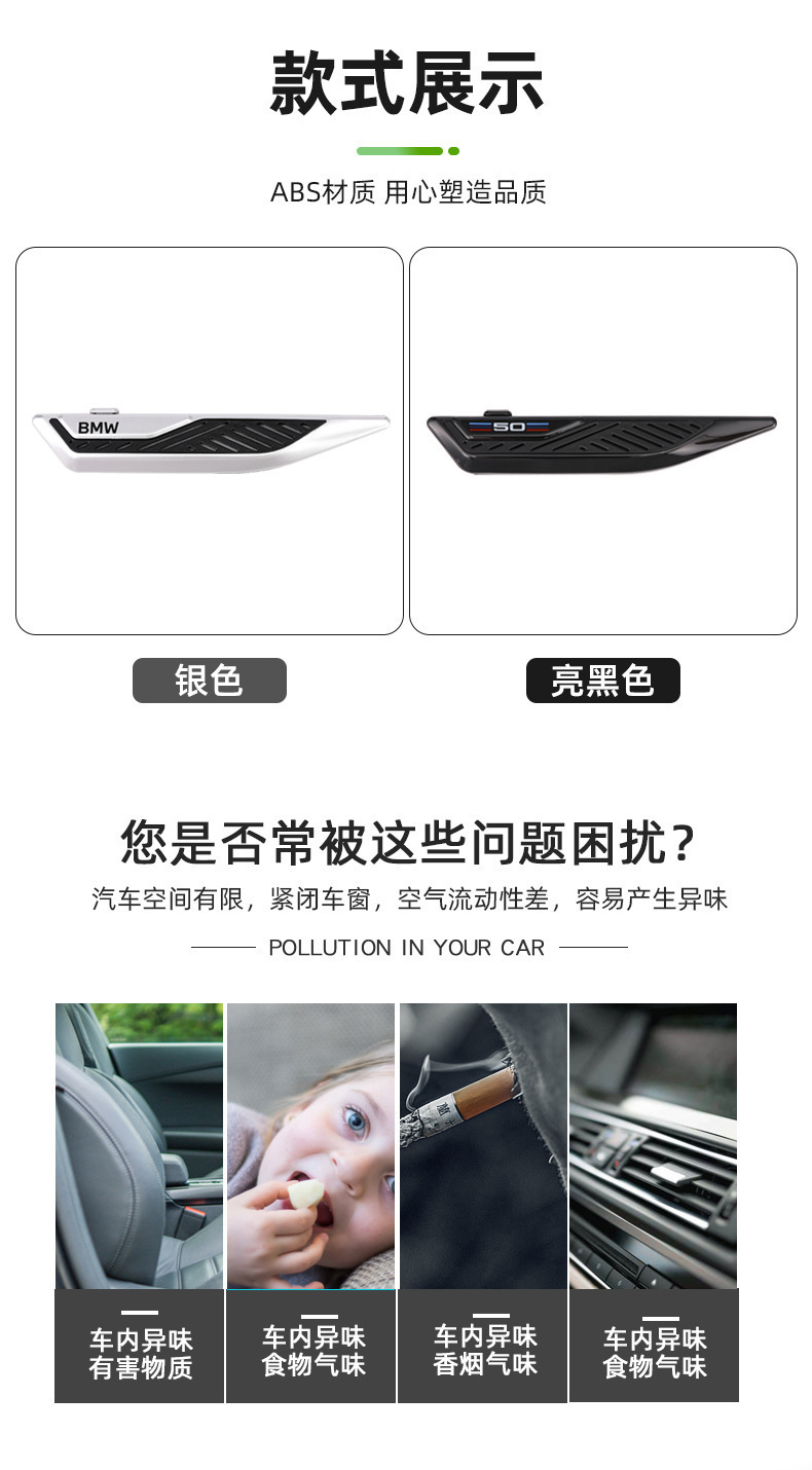 Suitable for Bmw Air Vent Fragrance Strip Holder 3 Series 57 Series Ix34X5L Fragrance Liquid Car Fragrance Refill Strip