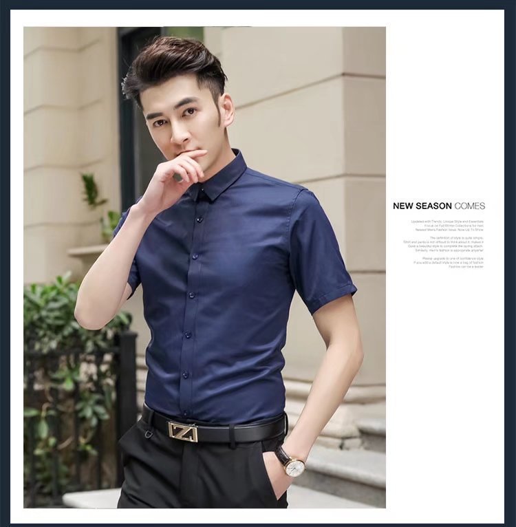 Summer white professional shirt for work