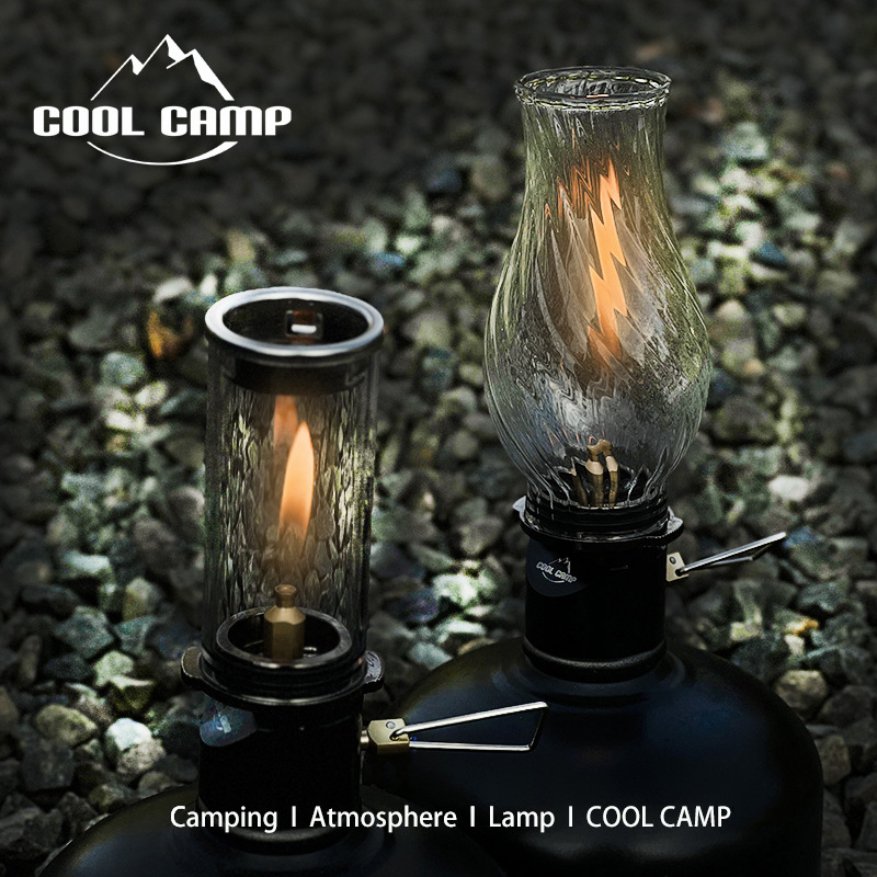 COOLCAMP 야외 캠핑 라이트 캠프 분위기 라이트 가스 텐트 라이트 가스 조명 복고풍 말 랜턴 촛불 조명